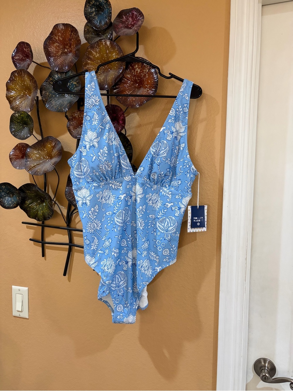 Roller Rabbit Blue Paisley One-Piece Footie